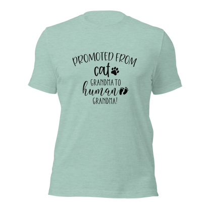 Promoted from Cat Grandma to Human Grandma T-Shirt - Tampa Home & Garden Store