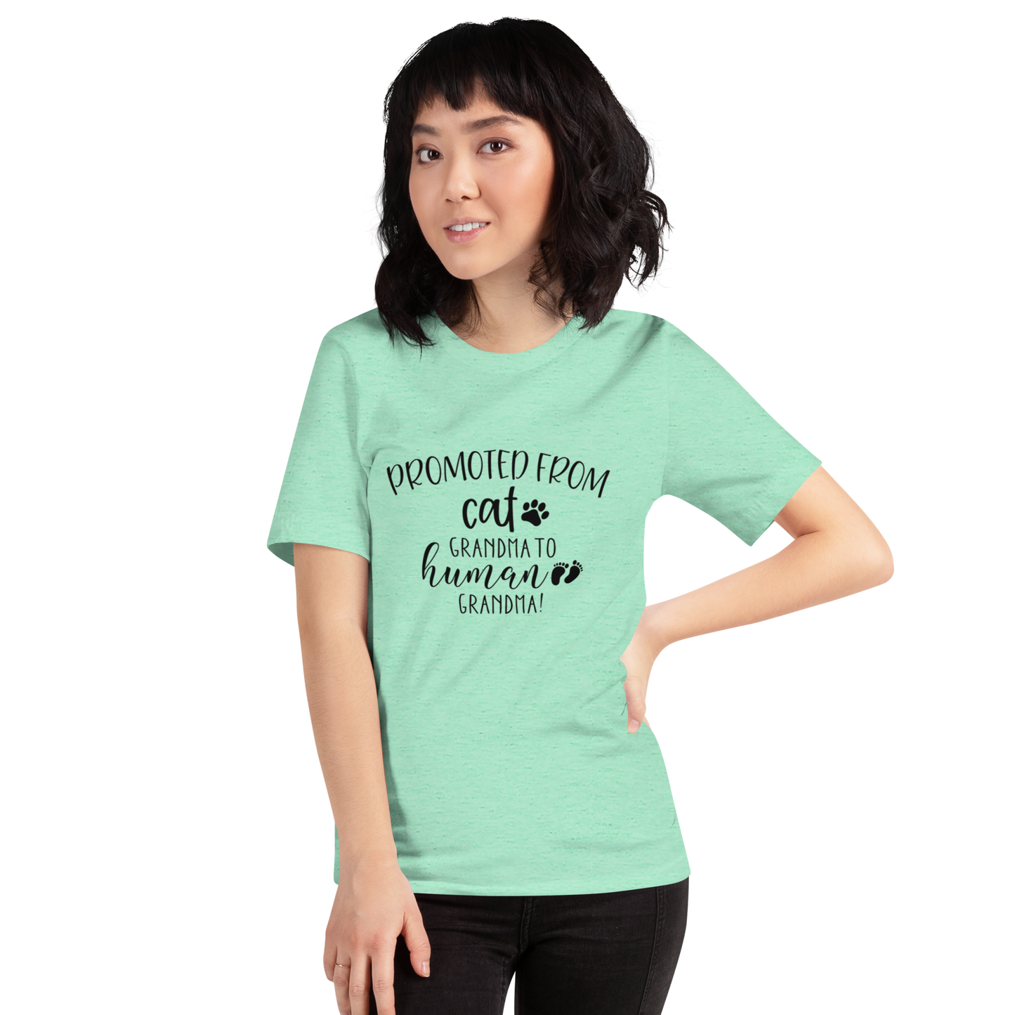 Promoted from Cat Grandma to Human Grandma T-Shirt - Tampa Home & Garden Store