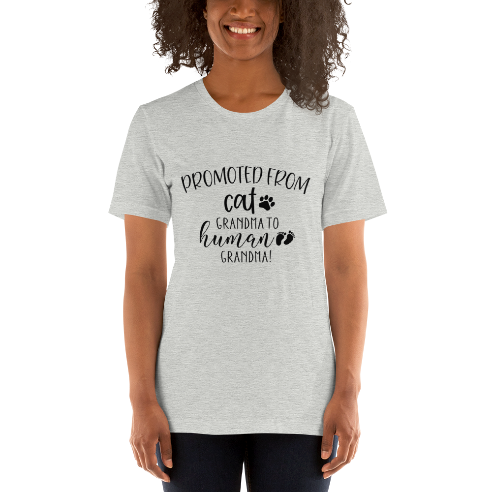 Promoted from Cat Grandma to Human Grandma T-Shirt - Tampa Home & Garden Store