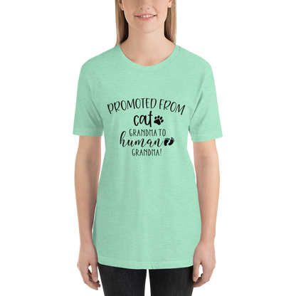 Promoted from Cat Grandma to Human Grandma T-Shirt - Tampa Home & Garden Store