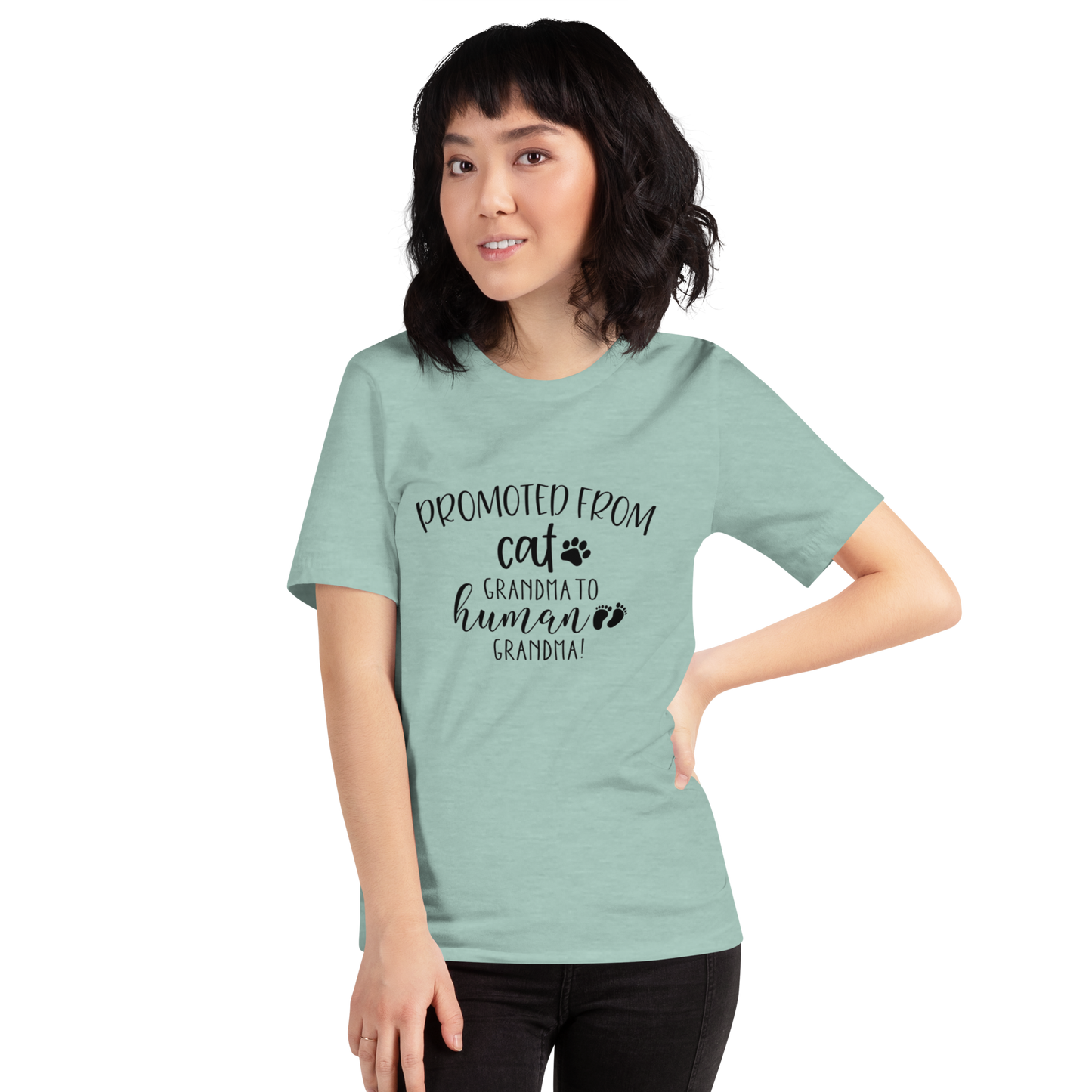 Promoted from Cat Grandma to Human Grandma T-Shirt - Tampa Home & Garden Store