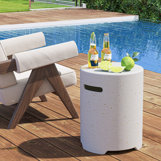 Propane Tank Cover Table with Side Handles and Protective Cover - Tampa Home & Garden Store