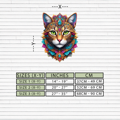 Psychedelic Mandala Cat Wall Art – Vibrant Boho Decor-KAFUVM025 - Tampa Home & Garden Store