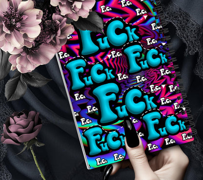 Psychedelic Swear Words Reusable Sticker Book, Adult Vibe Sticker Album, Perfect Gift to Personalize for Sticker Collectors - Tampa Home & Garden Store