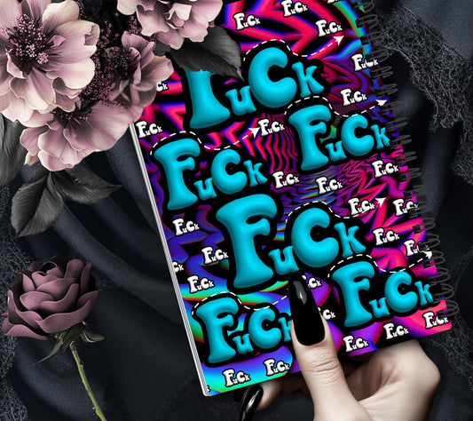 Psychedelic Swear Words Reusable Sticker Book, Adult Vibe Sticker Album, Perfect Gift to Personalize for Sticker Collectors - Tampa Home & Garden Store