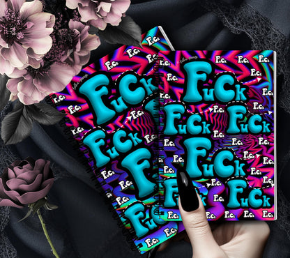 Psychedelic Swear Words Reusable Sticker Book, Adult Vibe Sticker Album, Perfect Gift to Personalize for Sticker Collectors - Tampa Home & Garden Store