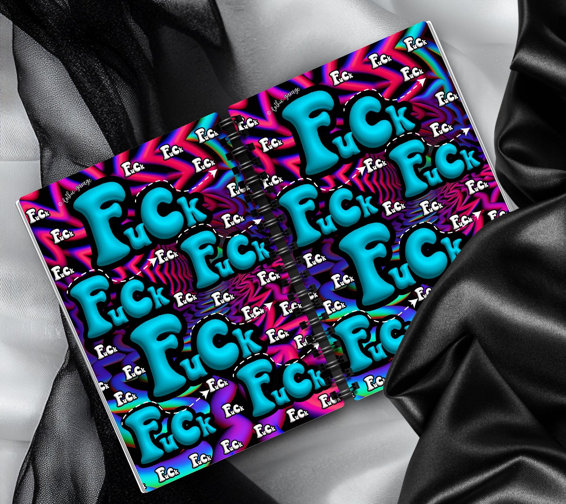 Psychedelic Swear Words Reusable Sticker Book, Adult Vibe Sticker Album, Perfect Gift to Personalize for Sticker Collectors - Tampa Home & Garden Store