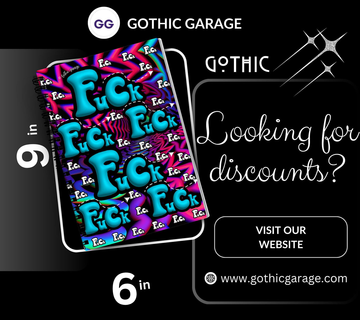 Psychedelic Swear Words Reusable Sticker Book, Adult Vibe Sticker Album, Perfect Gift to Personalize for Sticker Collectors - Tampa Home & Garden Store