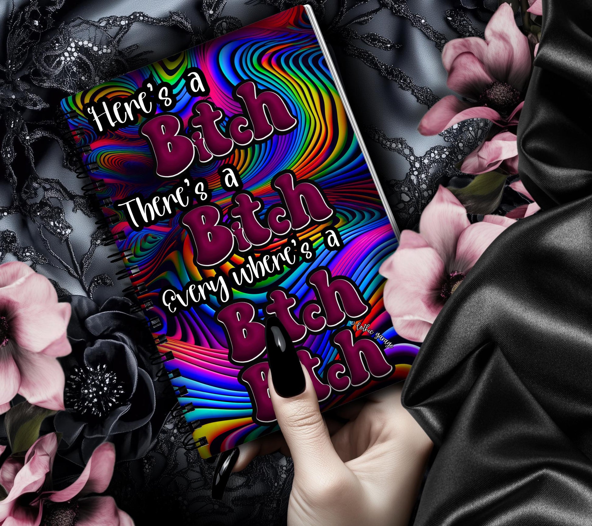 Psychedelic Sweary Rhythms Reusable Sticker Book, Adult Vibe Sticker Album, Perfect Gift to Personalize for Sticker Collectors - Tampa Home & Garden Store