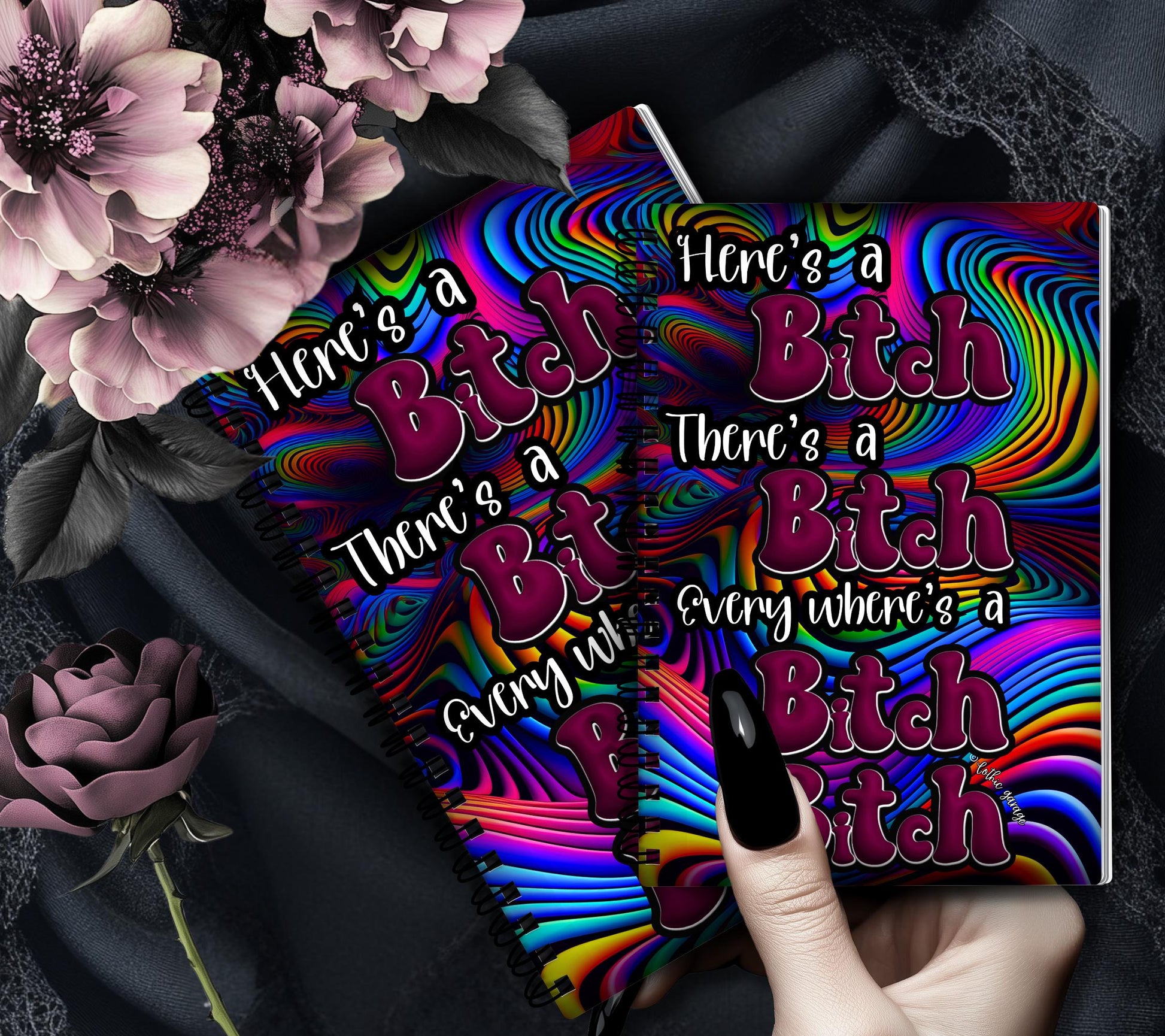 Psychedelic Sweary Rhythms Reusable Sticker Book, Adult Vibe Sticker Album, Perfect Gift to Personalize for Sticker Collectors - Tampa Home & Garden Store