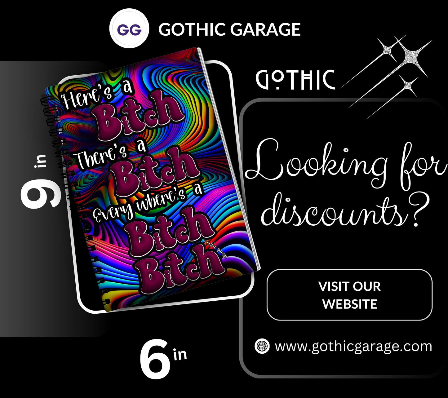 Psychedelic Sweary Rhythms Reusable Sticker Book, Adult Vibe Sticker Album, Perfect Gift to Personalize for Sticker Collectors - Tampa Home & Garden Store