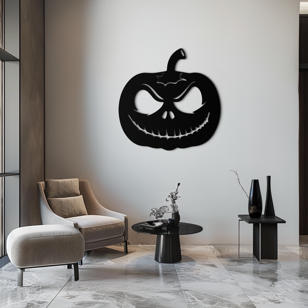Pumpkin Metal Wall Art – Halloween Jack-O'-Lantern Decor- KAF282 - Tampa Home & Garden Store