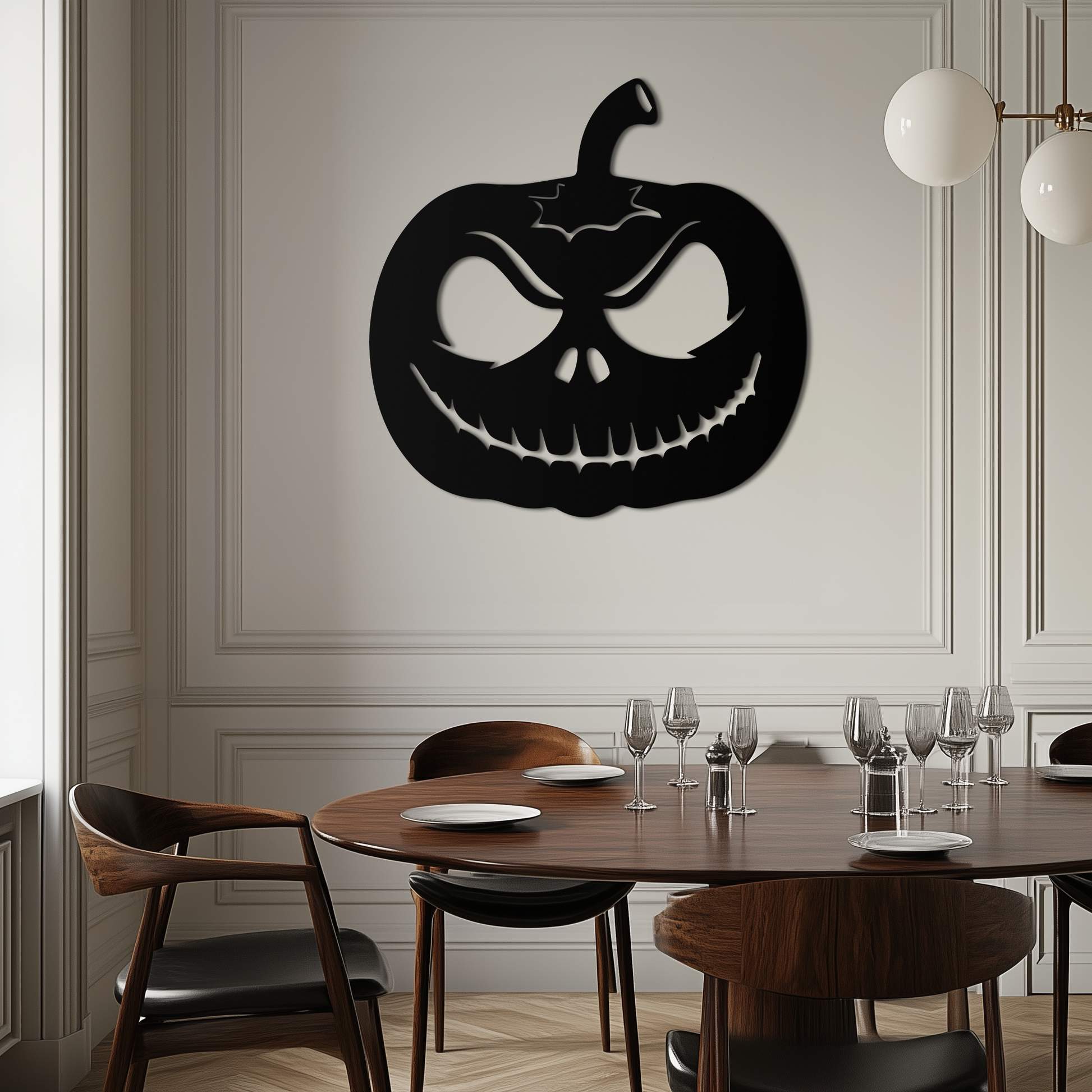 Pumpkin Metal Wall Art – Halloween Jack-O'-Lantern Decor- KAF282 - Tampa Home & Garden Store