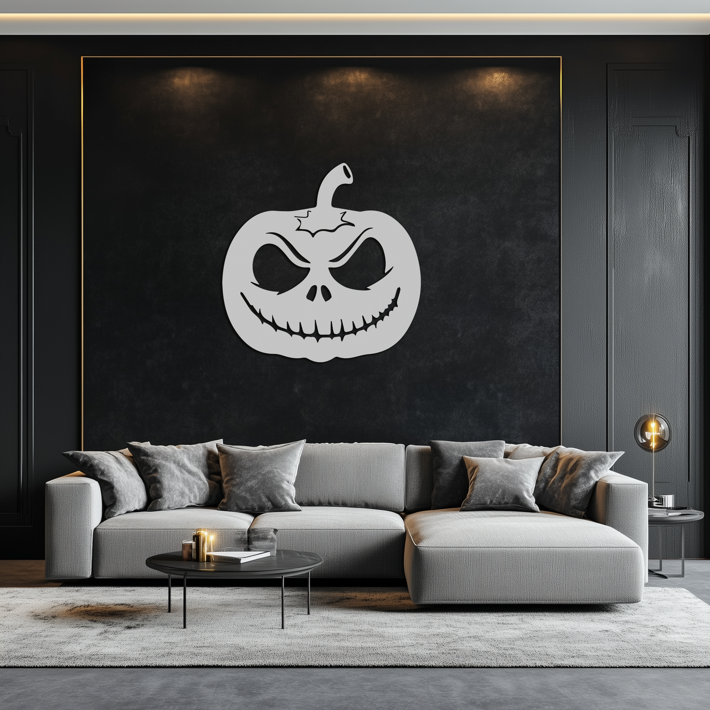 Pumpkin Metal Wall Art – Halloween Jack-O'-Lantern Decor- KAF282 - Tampa Home & Garden Store