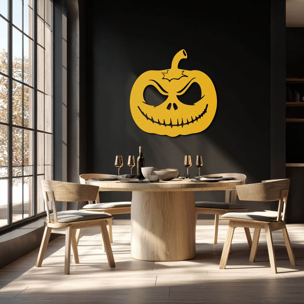 Pumpkin Metal Wall Art – Halloween Jack-O'-Lantern Decor- KAF282 - Tampa Home & Garden Store