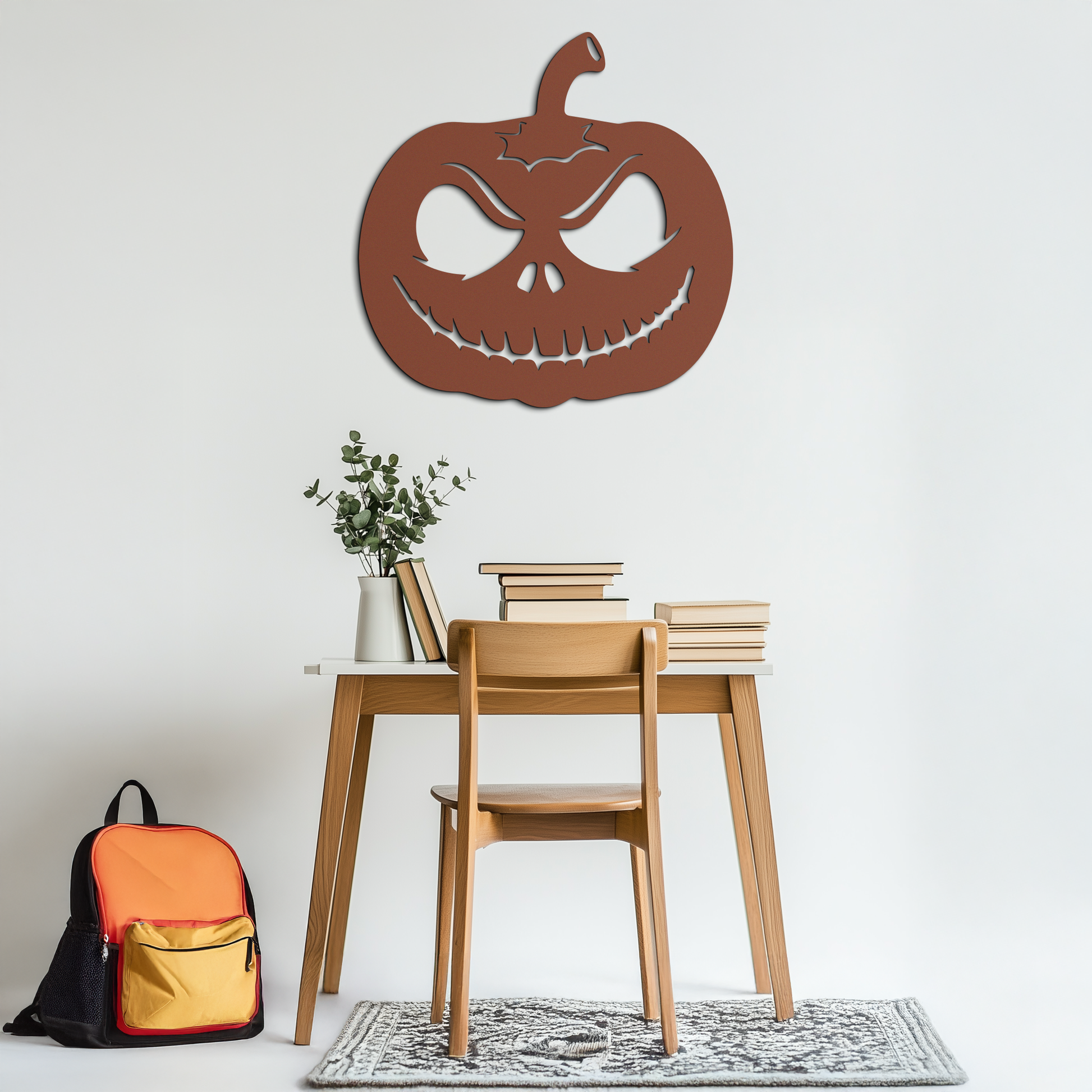 Pumpkin Metal Wall Art – Halloween Jack-O'-Lantern Decor- KAF282 - Tampa Home & Garden Store