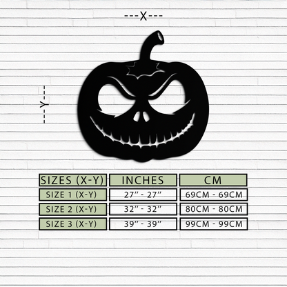 Pumpkin Metal Wall Art – Halloween Jack-O'-Lantern Decor- KAF282 - Tampa Home & Garden Store
