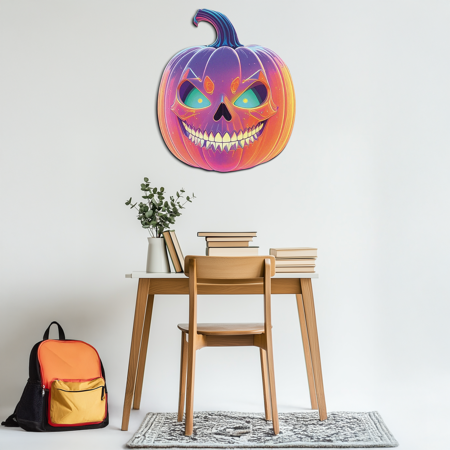 Pumpkin Metal Wall Art – Halloween Jack-o'-Lantern Decor-KAFUVM027 - Tampa Home & Garden Store