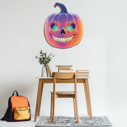 Pumpkin Metal Wall Art – Halloween Jack-o'-Lantern Decor-KAFUVM027 - Tampa Home & Garden Store