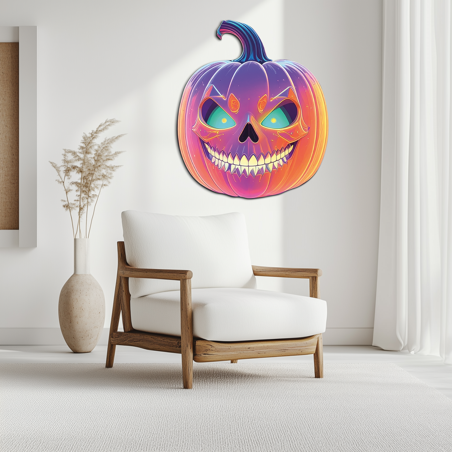 Pumpkin Metal Wall Art – Halloween Jack-o'-Lantern Decor-KAFUVM027 - Tampa Home & Garden Store