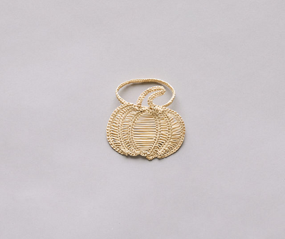 Pumpkin Napkin Ring – Handmade Halloween Table Decor – Black Woven Boho Napkin Holder – Spooky Fall Party Accent – Hostess Gift Idea - Tampa Home & Garden Store