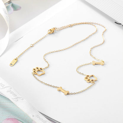 Puppy Paw and Bone Necklace - Tampa Home & Garden Store