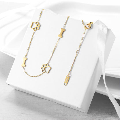 Puppy Paw and Bone Necklace - Tampa Home & Garden Store