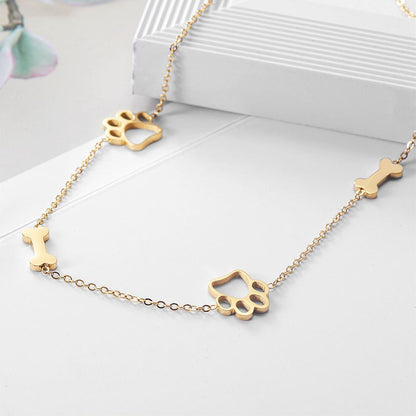 Puppy Paw and Bone Necklace - Tampa Home & Garden Store