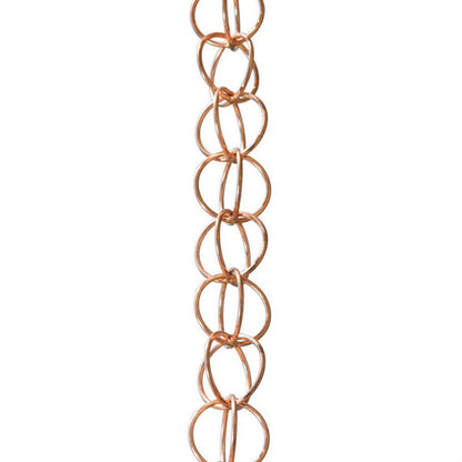 Pure Copper Rings 8.5-ft Rain Chain Rain Gutter Downspout - Tampa Home & Garden Store