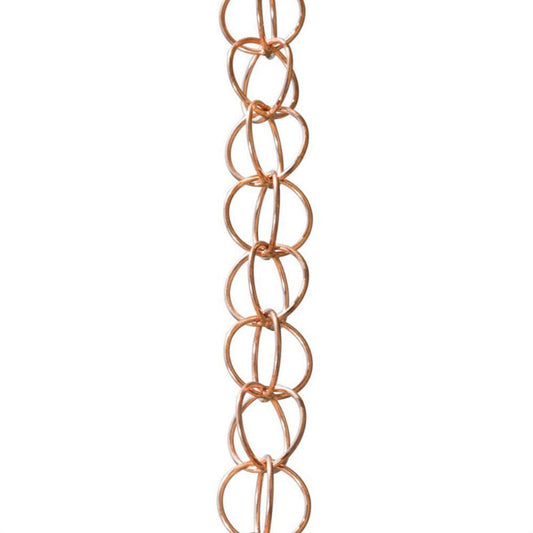 Pure Copper Rings 8.5-ft Rain Chain Rain Gutter Downspout - Tampa Home & Garden Store