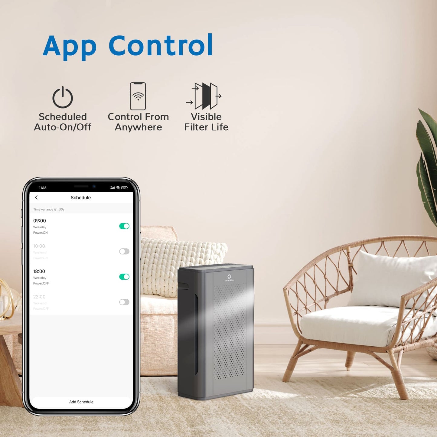 Pure Morning APH320 Smart WiFi Air Purifier - Tampa Home & Garden Store