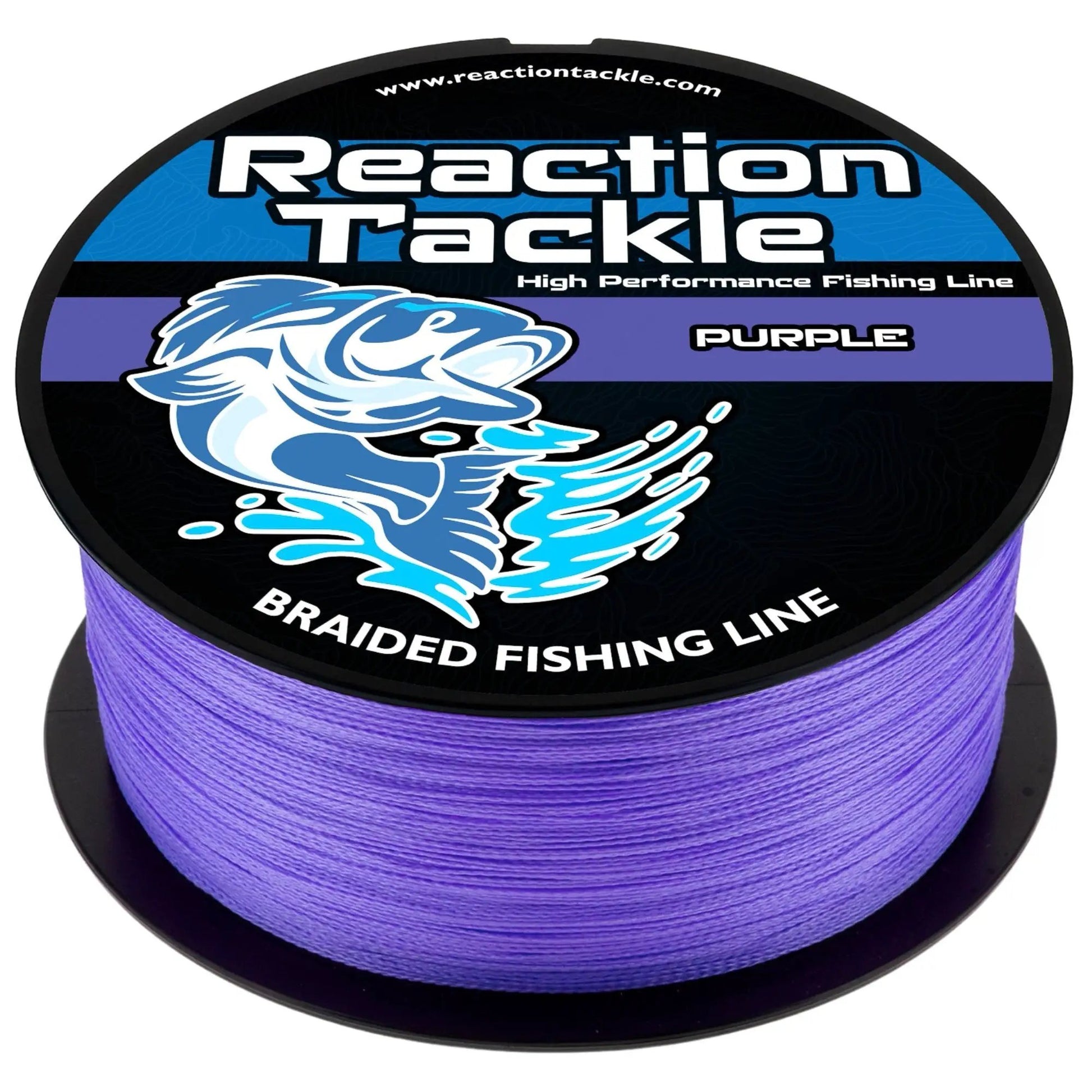 Braided fishing line spool Purple by Reaction Tackle, high-performance line on Tampa Home & Garden Store