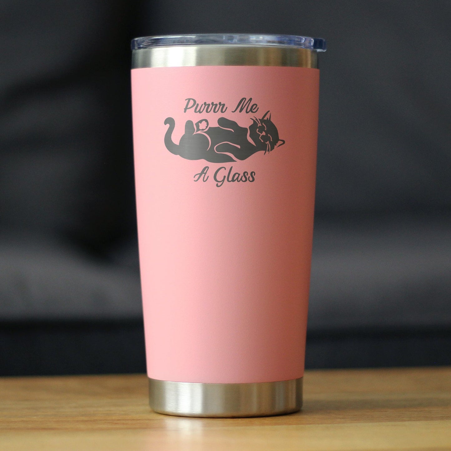 Purr Me A Glass - Insulated Coffee Tumbler Cup with Sliding Lid - Stainless Steel Insulated Mug - Fun Unique Cat Themed Décor and Gifts - Tampa soil911.com