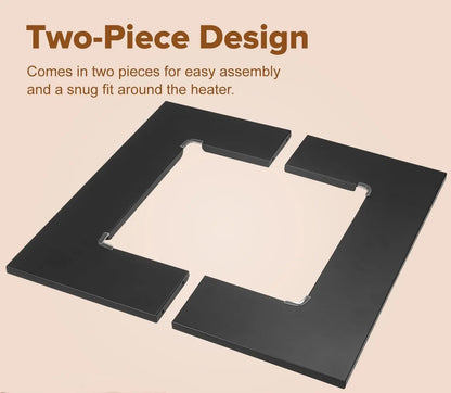 Pyramid Flame Patio Heater Accessory Table black two-piece frame for gas heater parts on Tampa Home & Garden Store