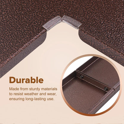 Bronze Pyramid Flame Patio Heater Accessory Table with brown metal surface and clear corner clip on Tampa Home & Garden Store