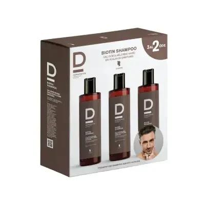 Dermoskin Biotin Shampoo Kofre 3x200ml trio in amber bottles with black caps Beauty Care Bag on Tampa Home & Garden Store