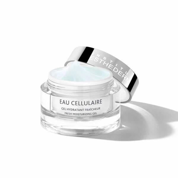 Face Cream Esthederm Eau Cellulaire Gel in glass jar with blue gel on Tampa Home & Garden Store