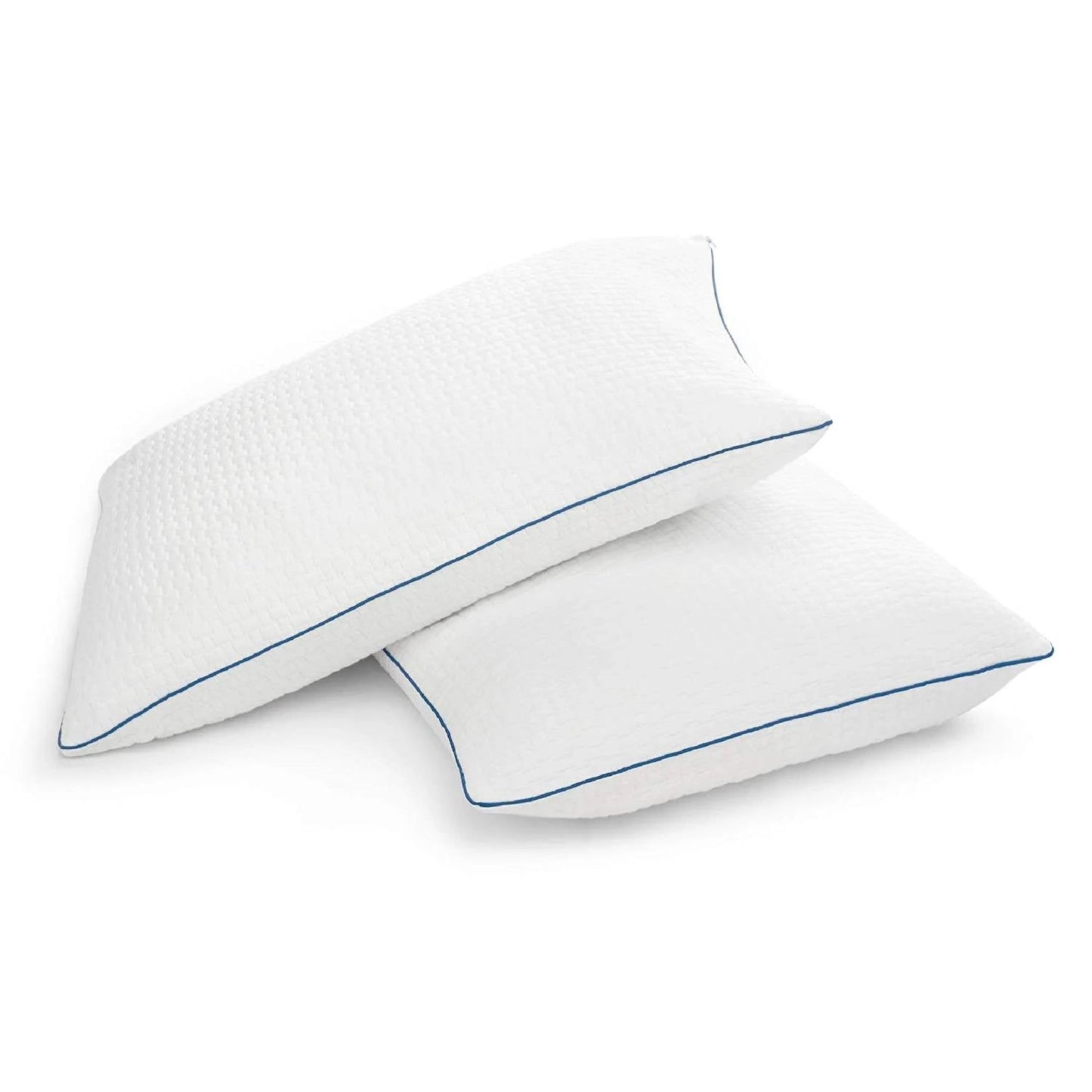 Juego de 2 almohadas de espuma viscoelástica tamaño queen con funda extraíble lavable a máquina
