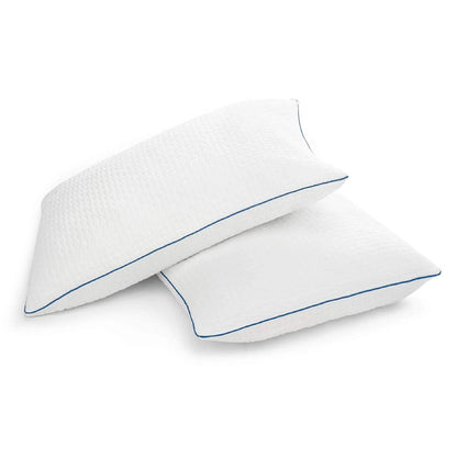 Juego de 2 almohadas de espuma viscoelástica tamaño queen con funda extraíble lavable a máquina