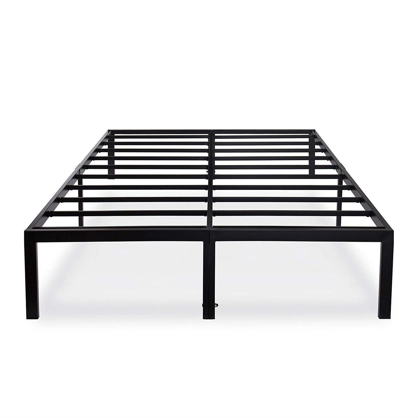 Base de cama tipo plataforma tamaño Queen moderna de metal negro de alta resistencia