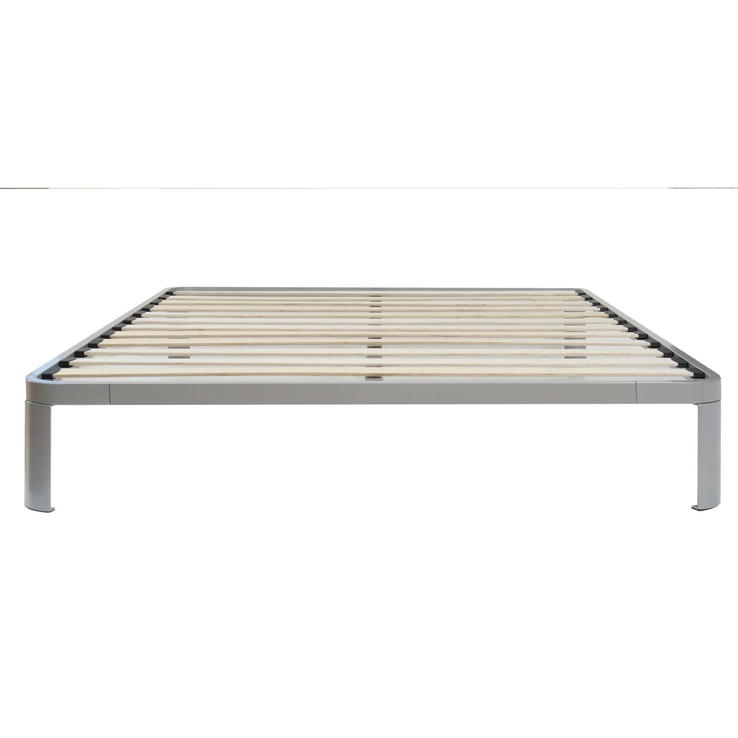 Marco de cama de plataforma de metal Luna tamaño Queen con listones de madera
