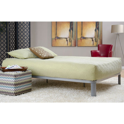 Marco de cama de plataforma de metal Luna tamaño Queen con listones de madera