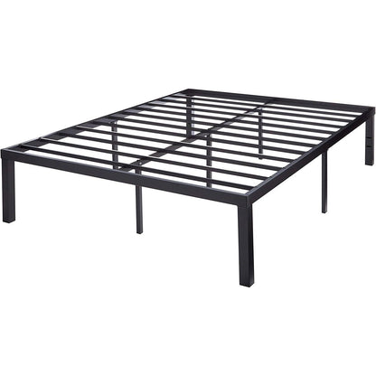 Base de cama moderna tamaño Queen de metal de acero resistente de 16 pulgadas