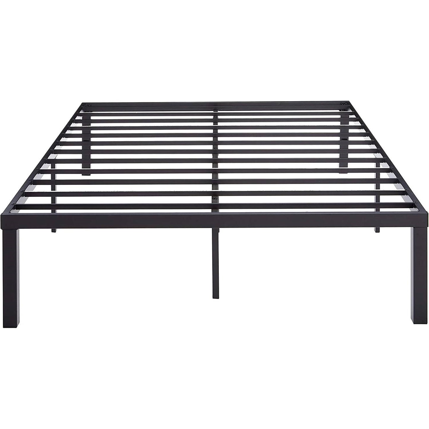 Base de cama moderna tamaño Queen de metal de acero resistente de 16 pulgadas