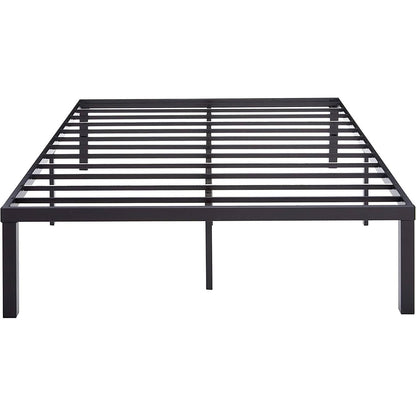 Base de cama moderna tamaño Queen de metal de acero resistente de 16 pulgadas