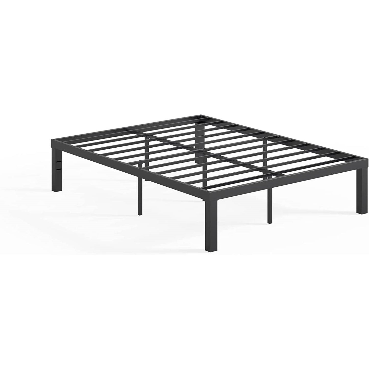 Base de cama moderna tamaño Queen de metal de acero resistente de 16 pulgadas