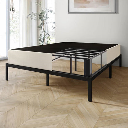 Base de somier con estructura metálica de 7.8 pulgadas Queen Size con funda