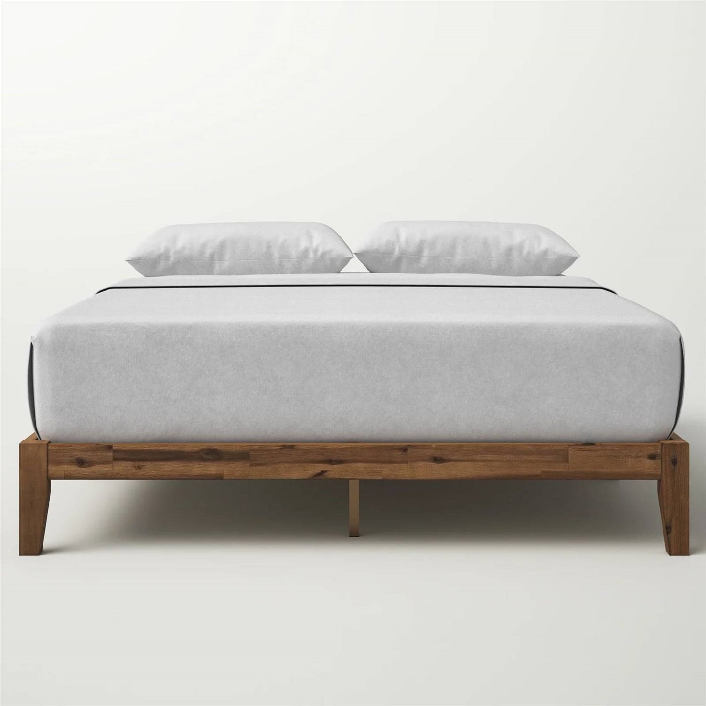 Base de cama de plataforma de madera maciza Queen Simple Modern - Capacidad de peso de 317 kg