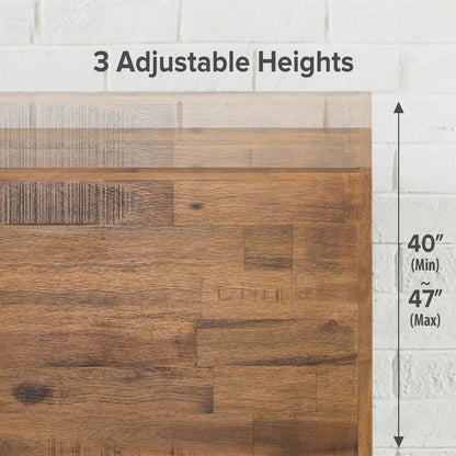 Base de cama moderna tamaño Queen de madera maciza con cabecera de altura ajustable