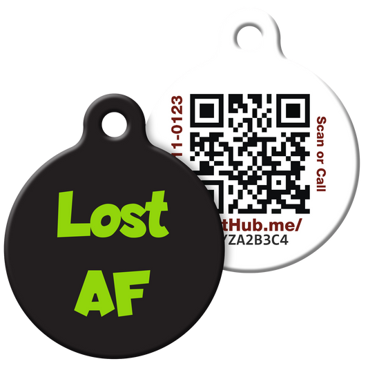 QR ID Pet Tag - Lost AF - Tampa Home & Garden Store